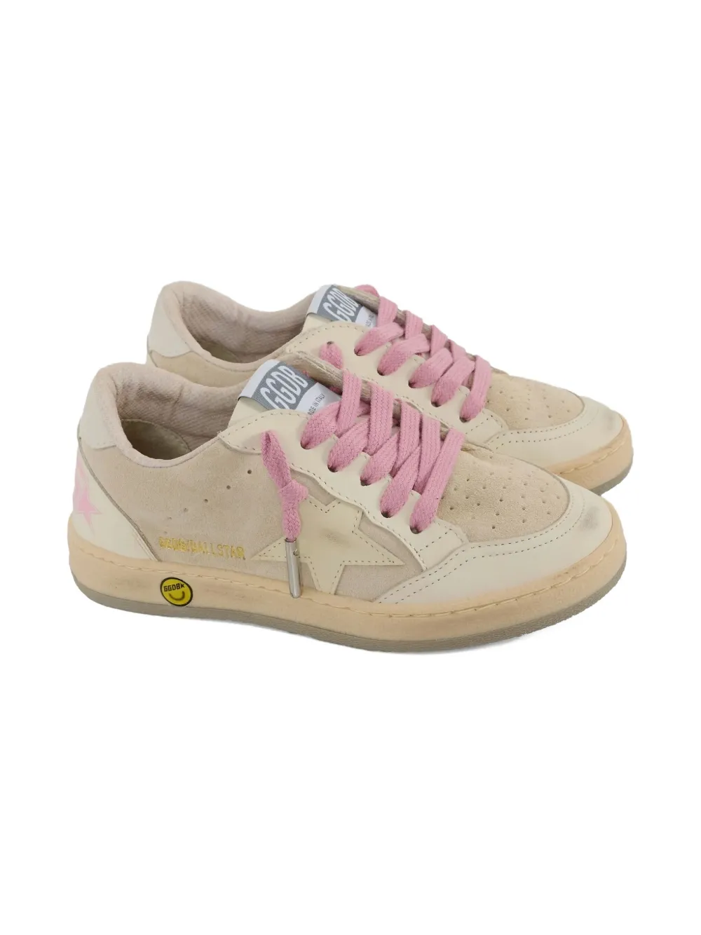 Кроссовки Ball Star на шнуровке Golden Goose Kids, нейтральный — фото 4