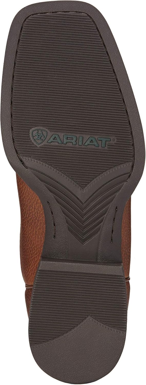 Мужские сапоги Ariat Arena Rebound Western с широким квадратным носком из кожи, Fiddle Brown/Powder Brown — фото 3