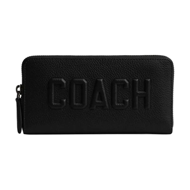 

COACH Кожаный кошелек унисекс черный, Black