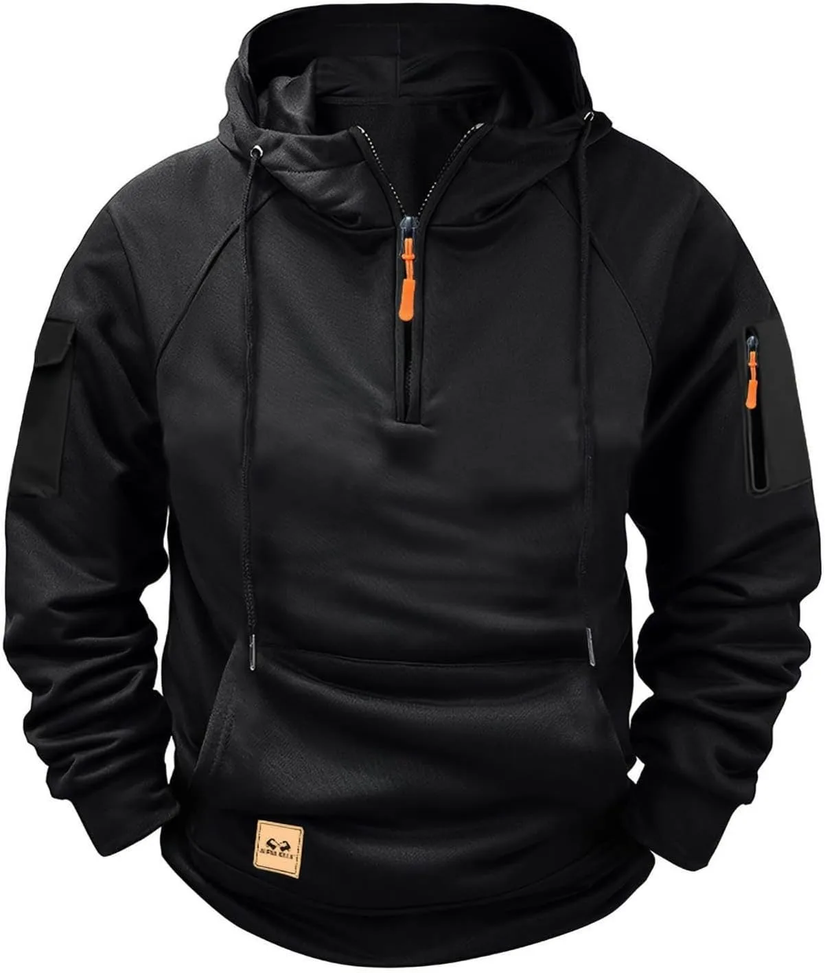 

Толстовка Quarter Zip Tactical Hoodie для мужчин, Heavy Weight, Plus Size