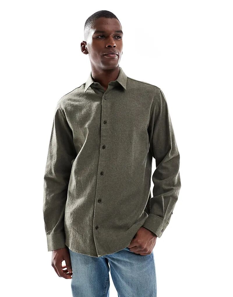 

Рубашка JJ Rebel с начесом зеленого цвета