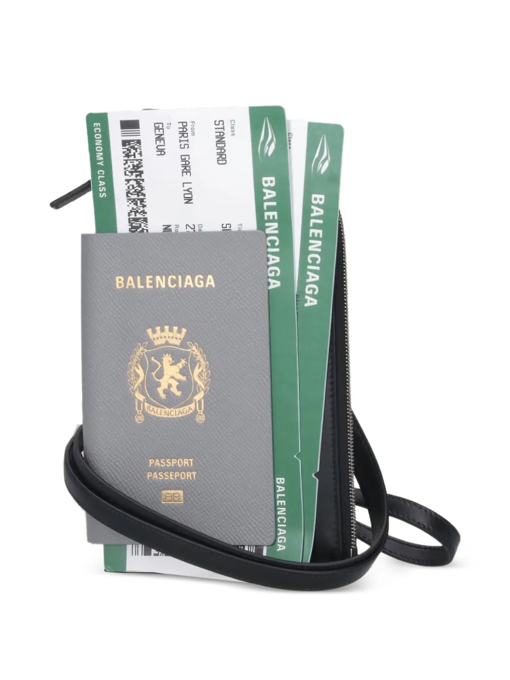 

Картхолдер на молнии BALENCIAGA, серый
