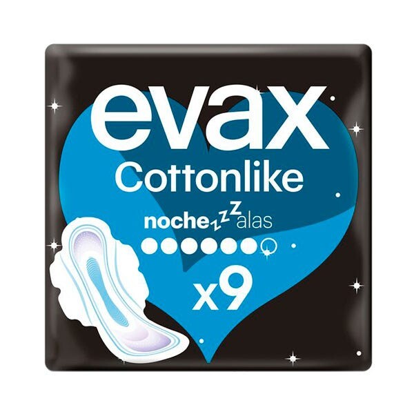 

Хлопковые ночные крылья 9 шт Evax