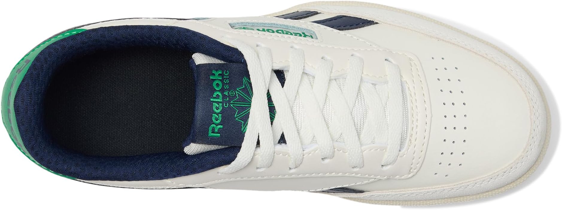 Кроссовки Reebok Kids Club C Revenge, цвет Chalk/Classic Green/Vector Navy — фото 2