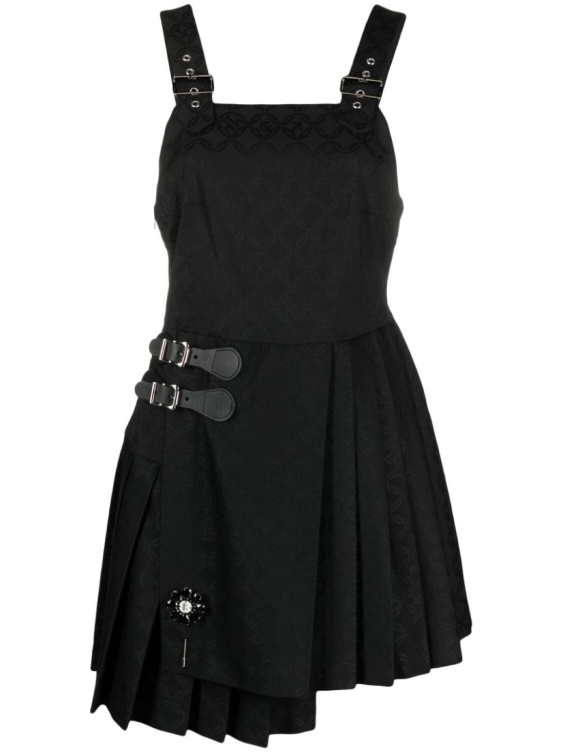 

Charles Jeffrey Loverboy жаккардовое платье мини Kilt, черный