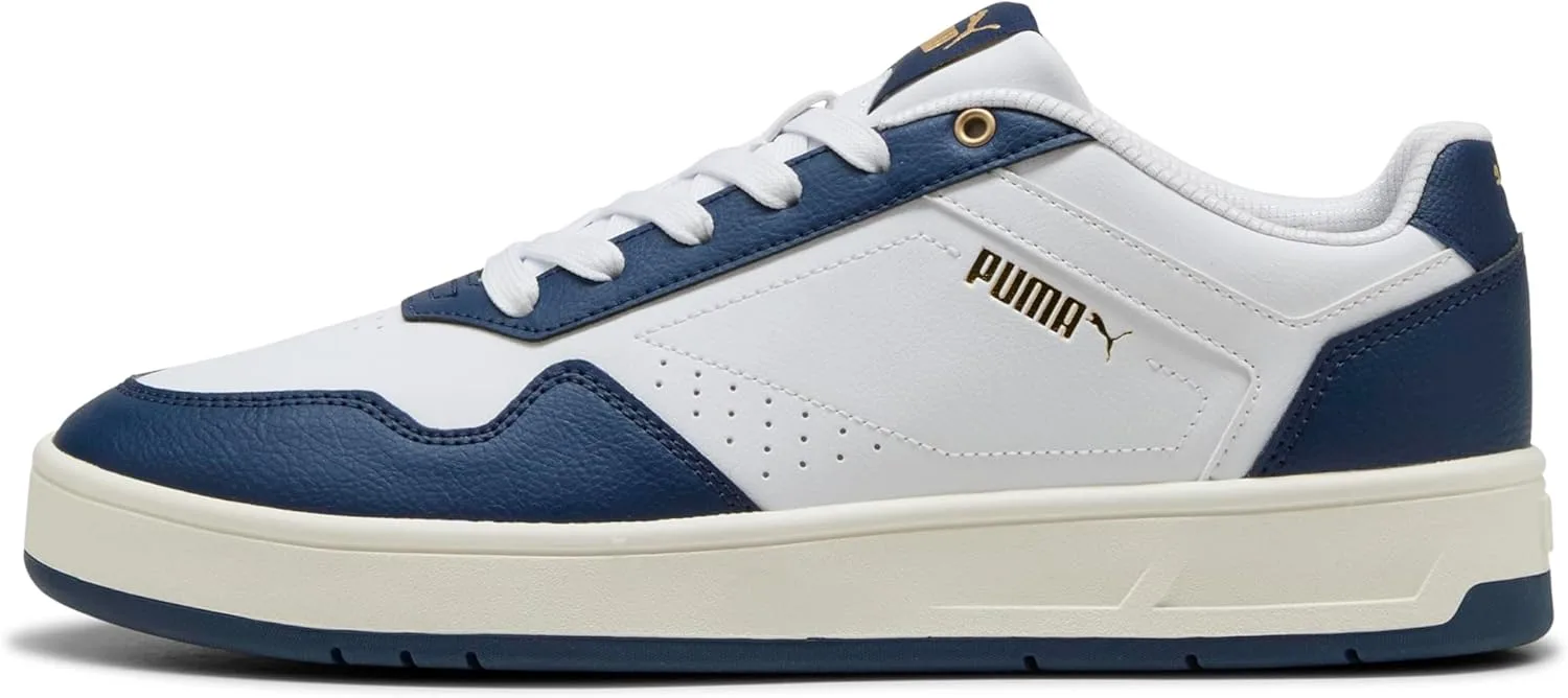 Мужские спортивные кроссовки Puma Court Classic 353780, белый/синий/золотой — фото 3