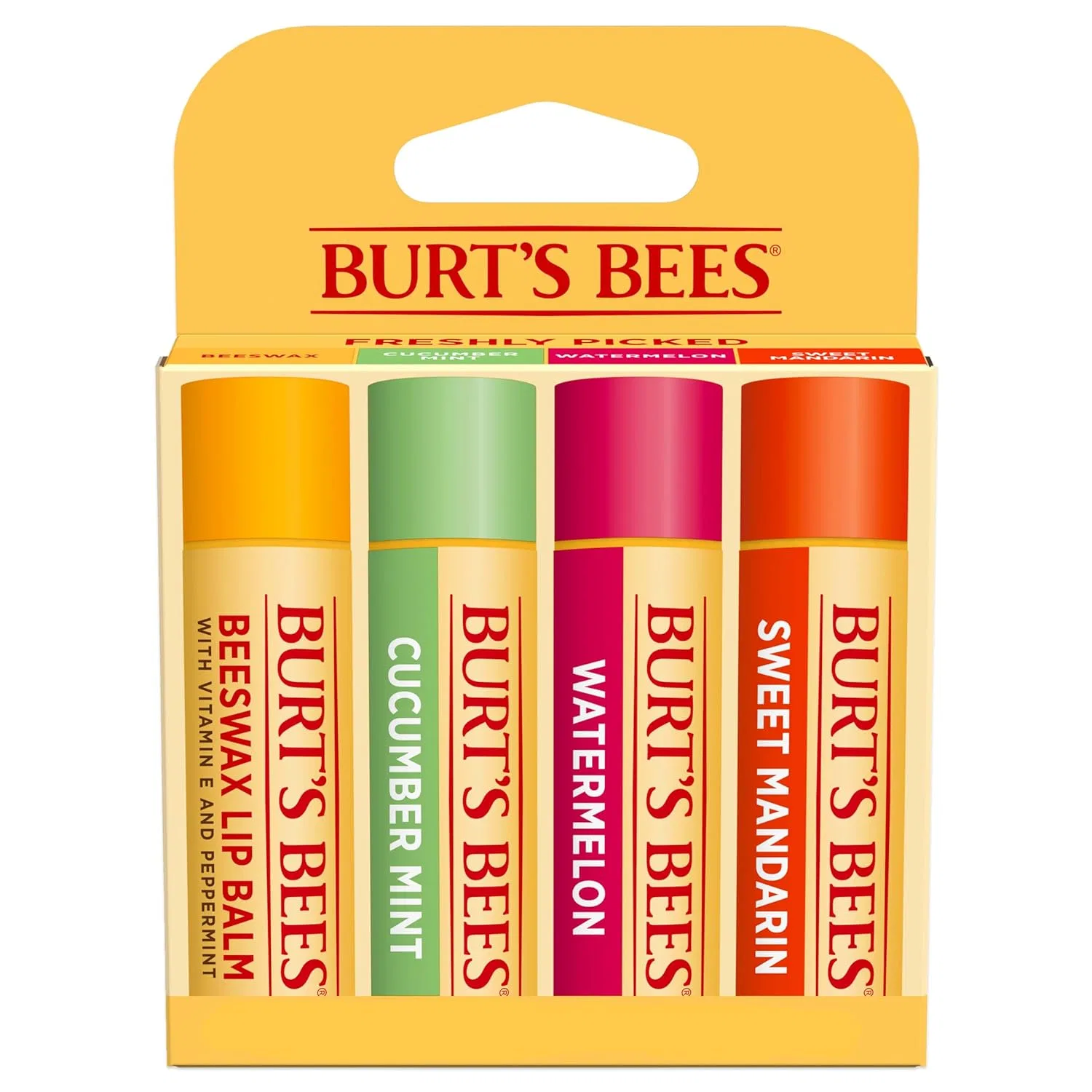 Увлажняющий бальзам для губ «Freshly Picked» от Burt's Bees, набор из 4 шт. Burt'S Bees