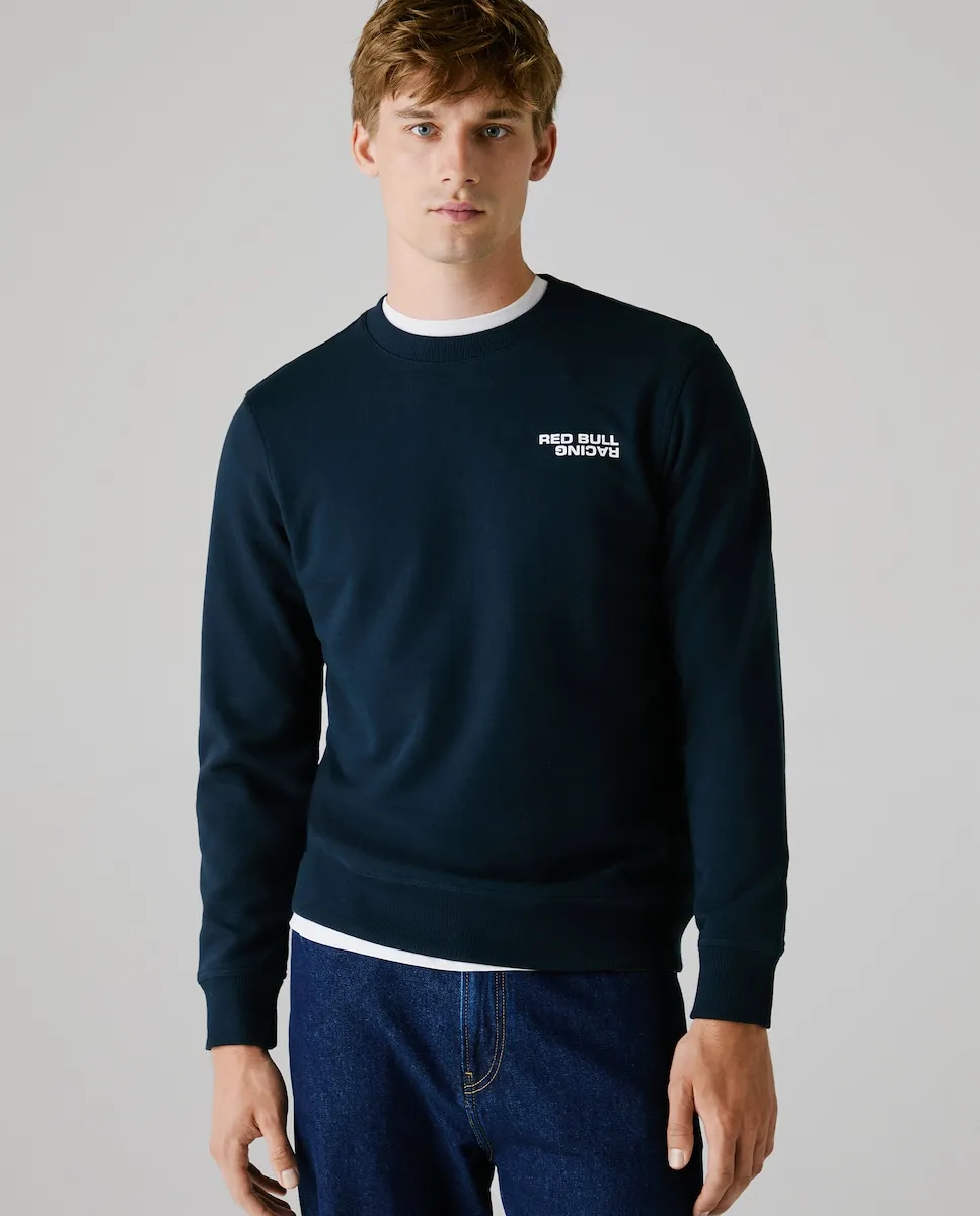 

Мужская толстовка с круглым вырезом и печатным логотипом Pepe Jeans, темно-синий