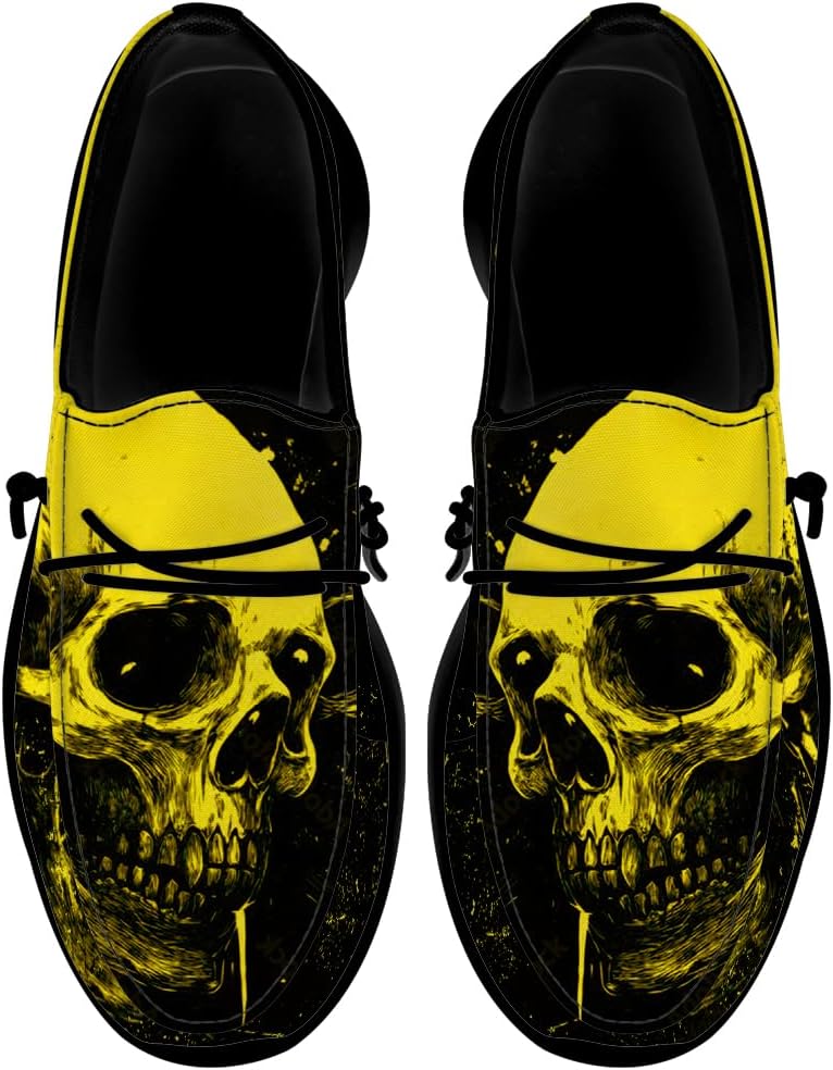 

Кроссовки Quorax с черепом для женщин и мужчин, лоферы без шнурков, кеды с граффити, подарок для мужчин и женщин, черный