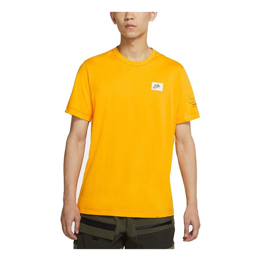 

Футболка Men's Nike Nsw Tee Swoosh 50 Lbr Casual Sports Breathable Printing Short Sleeve Gold Color T-Shirt DJ1394-739