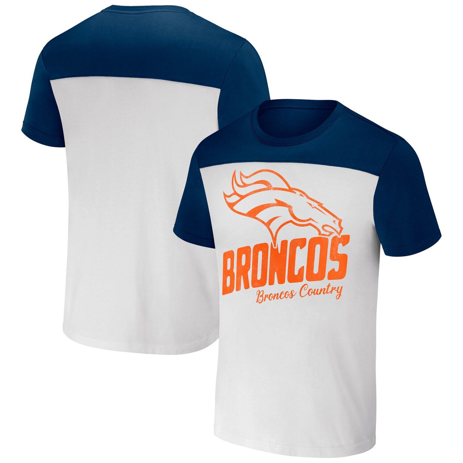 

Мужская футболка NFL x Darius Rucker Collection от Fanatics Cream Denver Broncos с цветными блоками