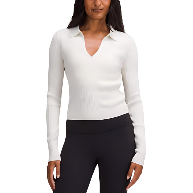 

Футболка с воротником FW24 Женская Lululemon, Костяной Белый