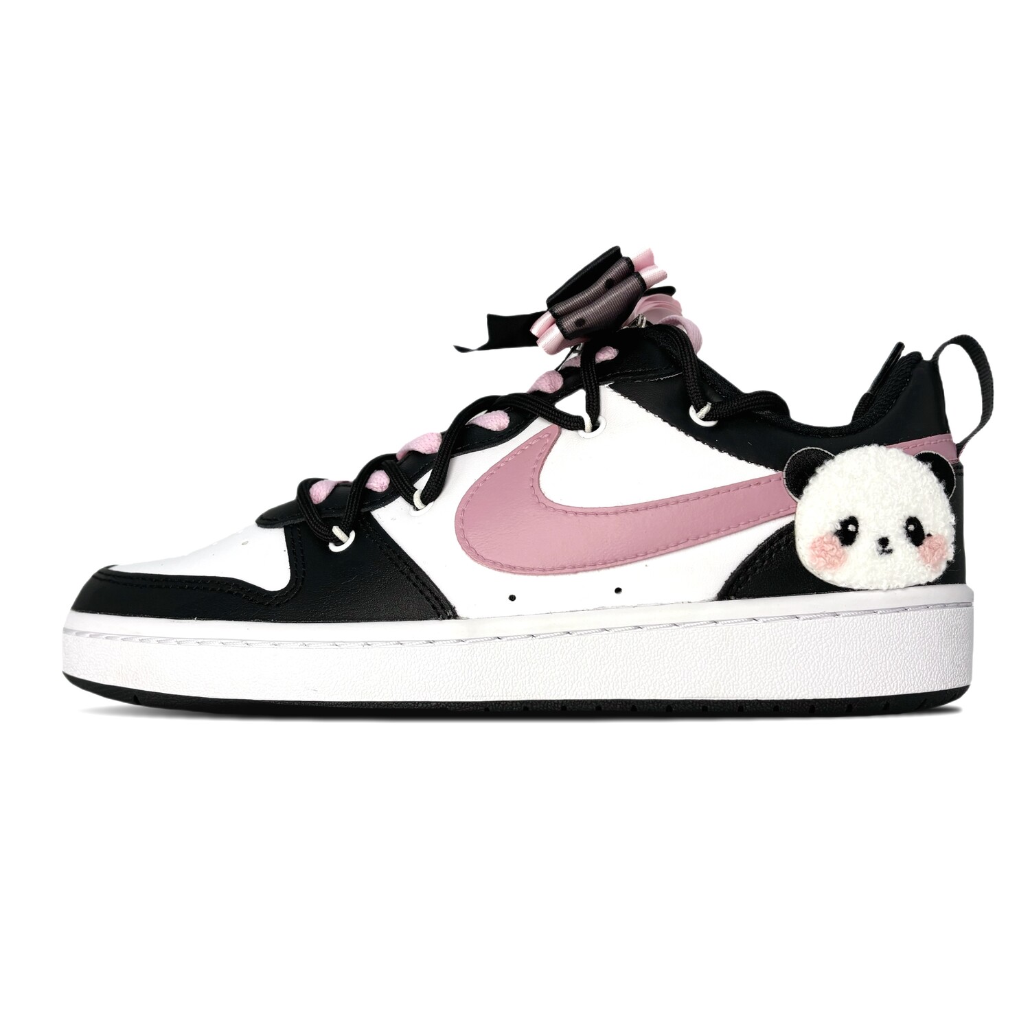 

Кроссовки Nike Court Borough Skateboard Shoes Women's Low-Top Black Pink, Черный, Кроссовки Nike Court Borough Skateboard Shoes Women's Low-Top Black Pink