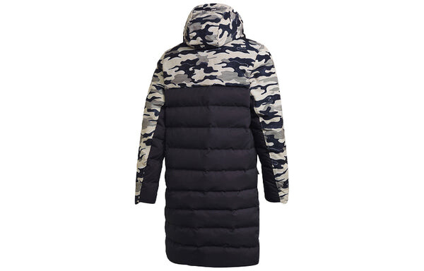Пуховик adidas Manchester United Embroidered mid-length Windproof Stay Warm hooded down Jacket Black, черный — фото 2