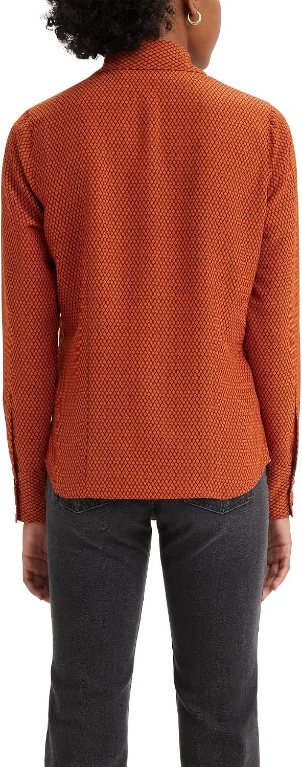 Блуза туника, хлопковая, Jasper, Levi's, темно-коричневый — фото 2