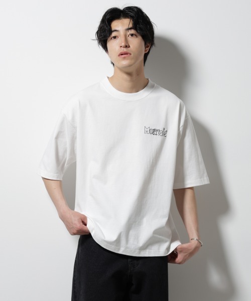 

Футболка с коротким рукавом, с вышитым принтом NANO universe, белый