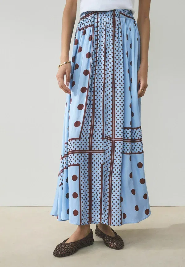 Юбка макси Next, blue brown print, сине-коричневый принт