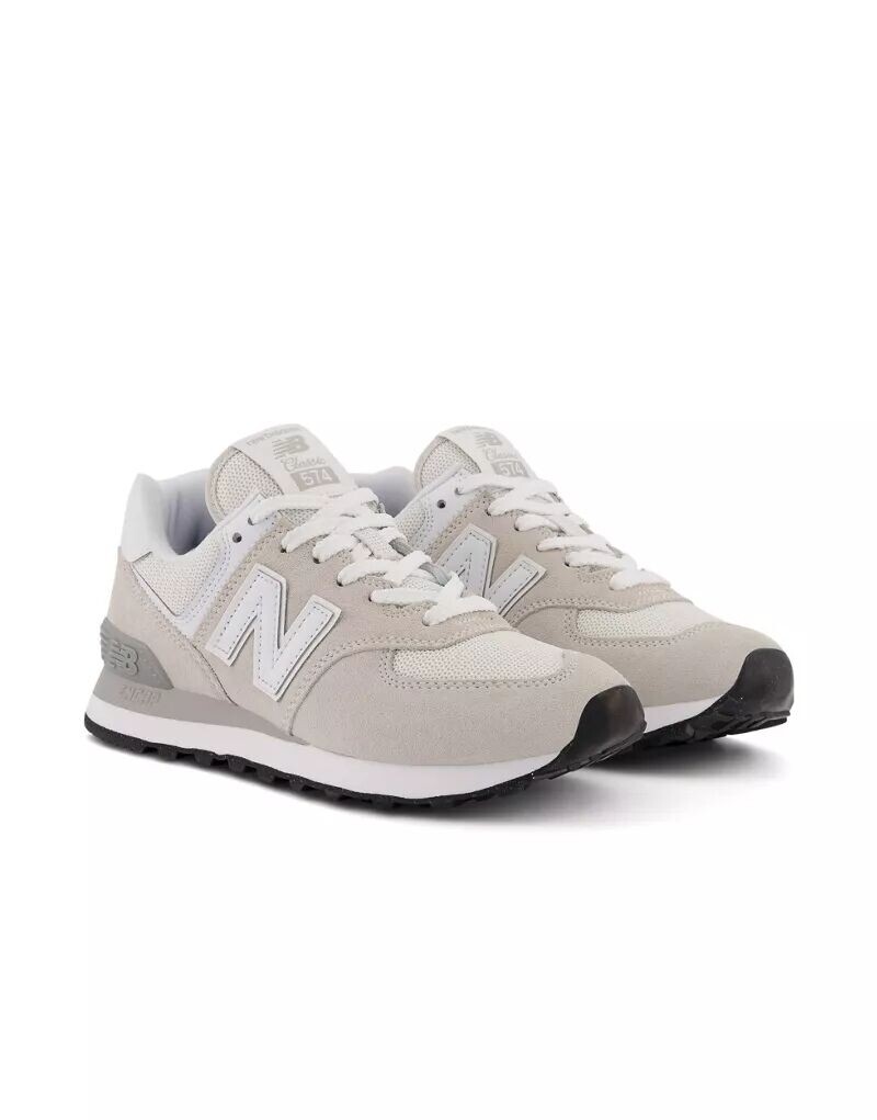 Кроссовки New Balance 574 кремово-белого и серого цветов