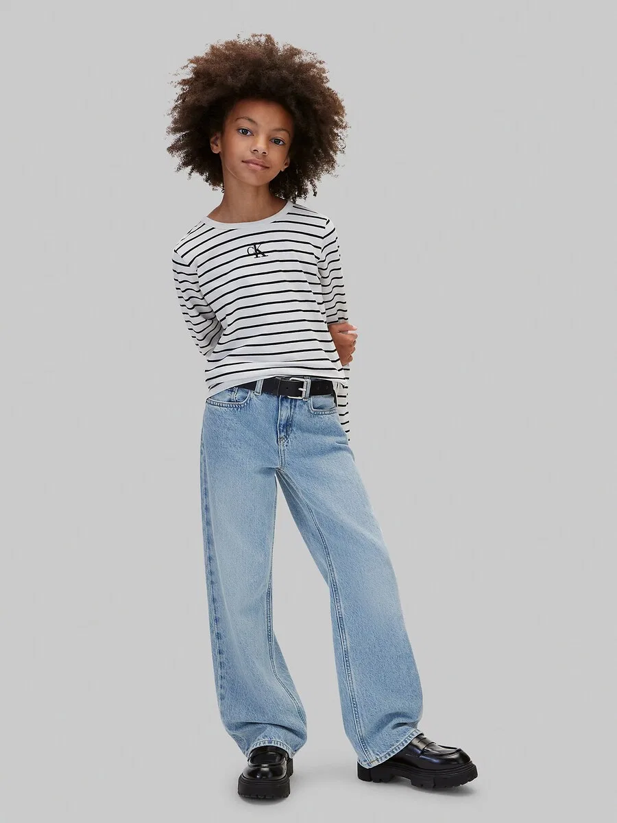 Топ Calvin Klein Jeans Regular Shirt светло-бежевого цвета — фото 4