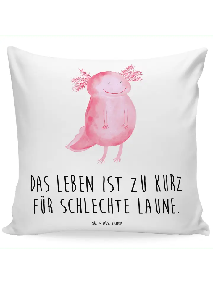 

Подушка Mr & Mrs Panda 40x40 Axolotl Glücklich, белый