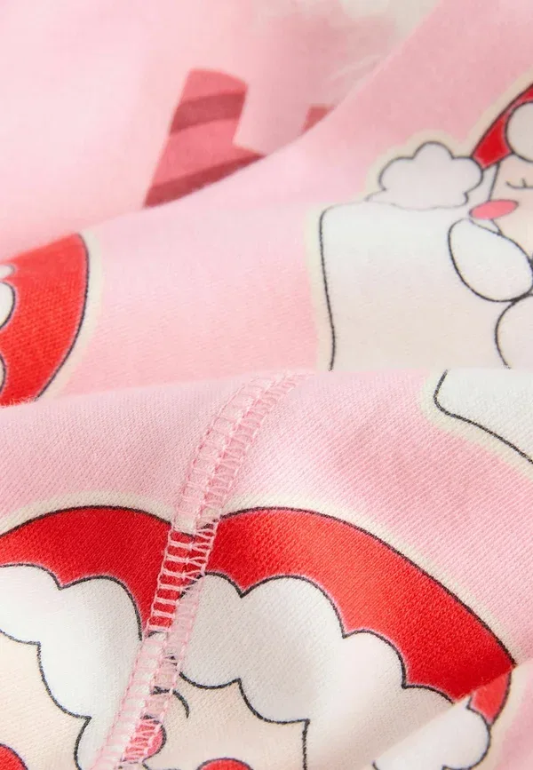 Комплект пижамы 100% хлопок pyjama set Next Pink Santa, розовый — фото 4
