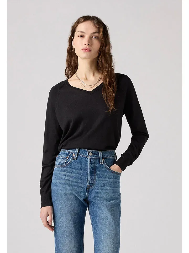 Женский лонгслив с V-образным вырезом Levi's, Black
