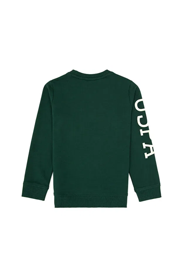 Детское худи для мальчиков базовое U.S. Polo Assn., Dark Green — фото 2