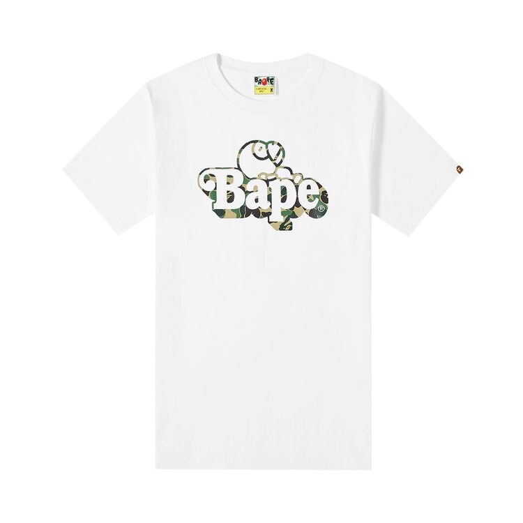 

Футболка BAPE ABC Camo Milo On Tee 'White/Green', белый