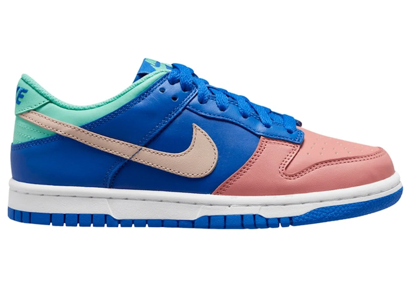 Детские кроссовки Lifestyle с принтом Nike Dunk Low Nike, Game Royal/Sail-Salmon-Light Menta