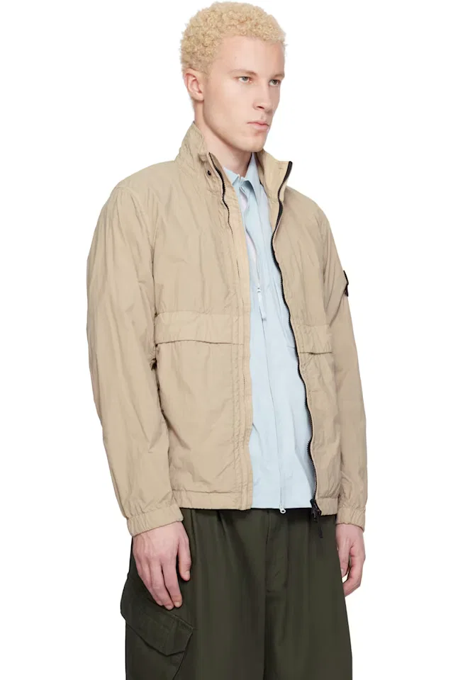 Бежевая куртка из нейлона smerigliato-tc Stone Island — фото 2