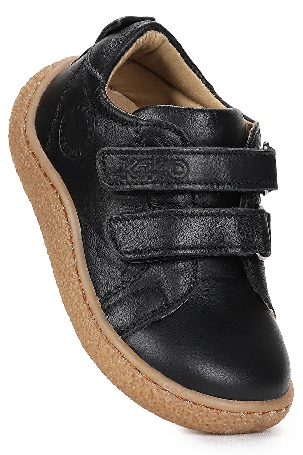 Детские кеды для мальчиков кожаные Kiko Kids, Black