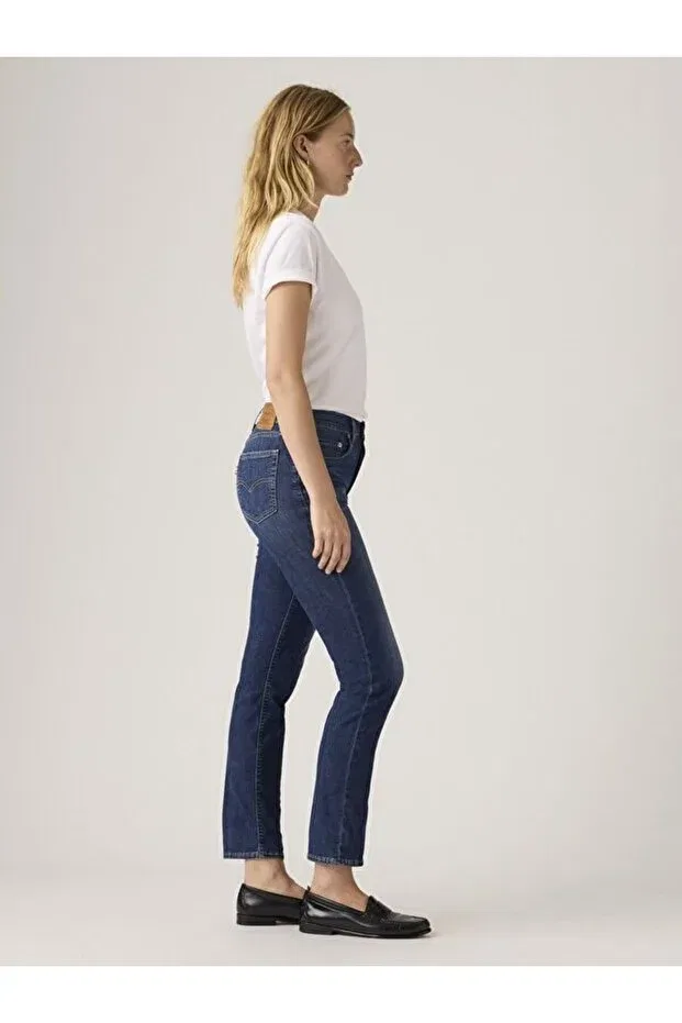 Женские джинсы прямого кроя 724 high rise straight lightweight women's jean pants - what else cool Levi'S, Dark Indigo - Worn In — фото 3