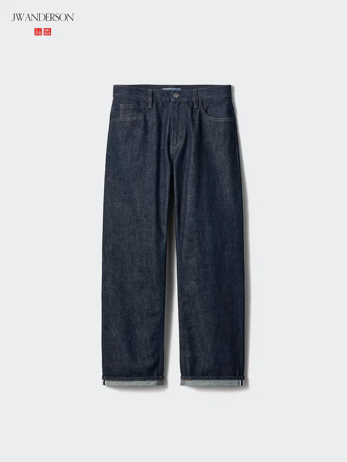 Джинсы Uniqlo Прямые, новая коллекция, темно-синий — фото 2