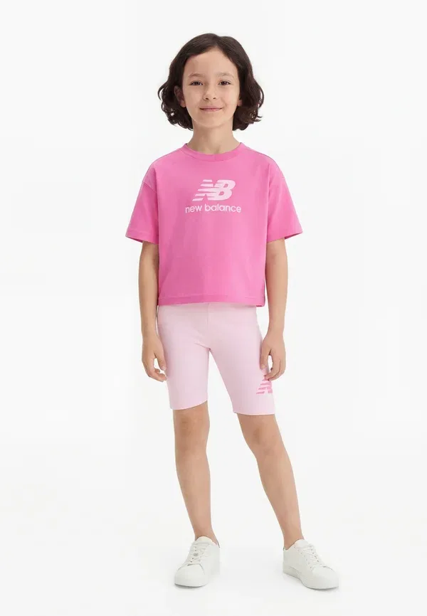 Спортивный комплект из топа и шорт с принтом Cycle short set junior New Balance, Pink, розовый