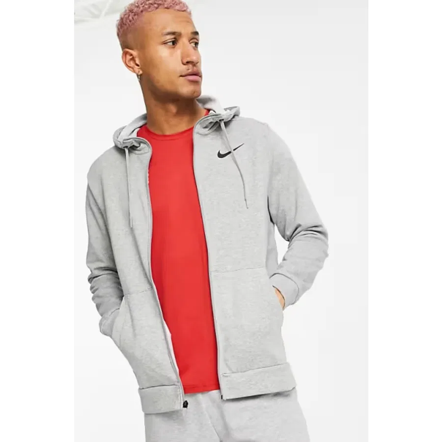 Мужской свитшот с капюшоном Dri-Fit Full-Zip Fleece Nike, Серый