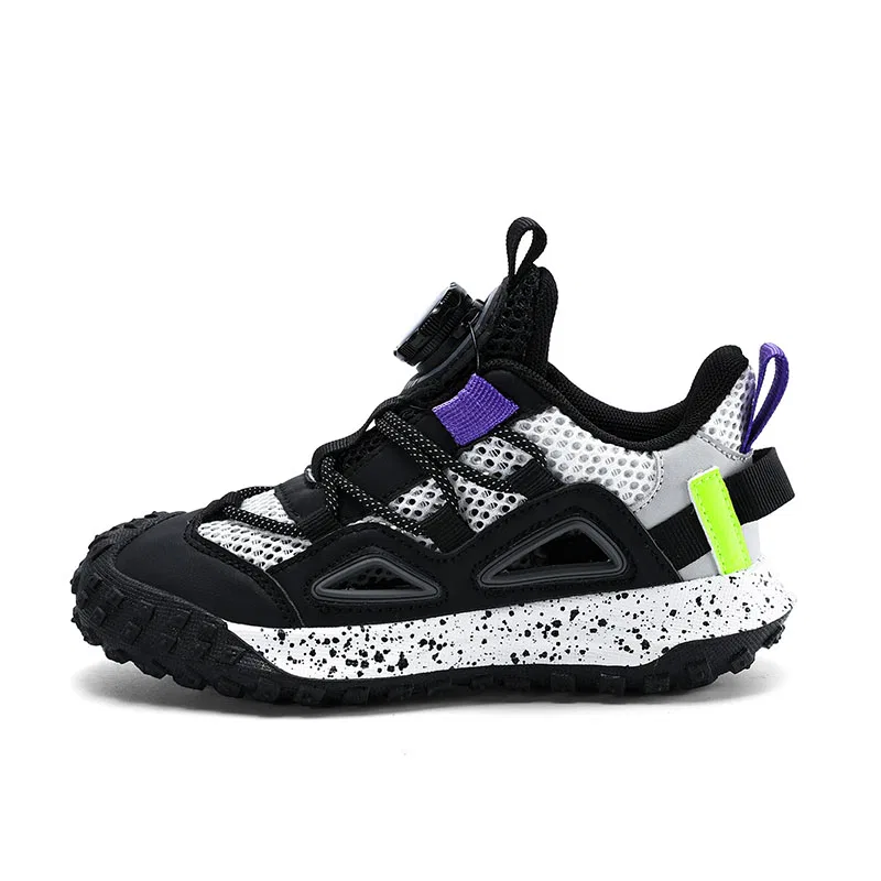 Детские сандалии из сетки и синтетической кожи VENICEW, Black White