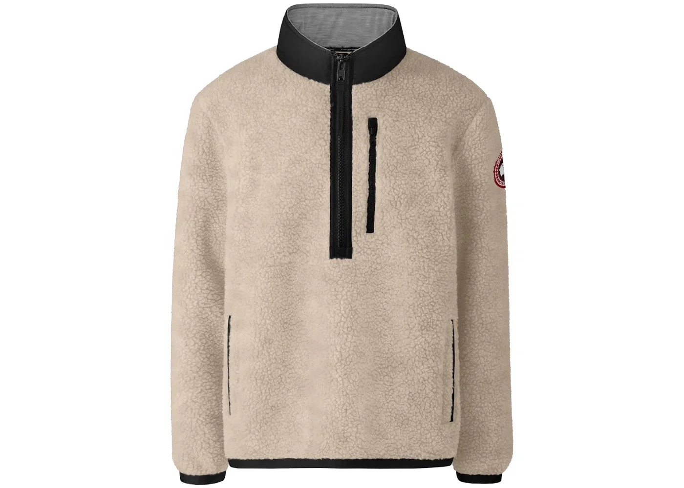 Мужская куртка-флис с застежкой-молнией Renfrew Classic Badge Zip Fleece Jacket Canada Goose, Light Tan