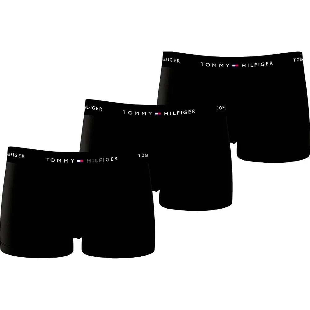 Мужские трусы-боксеры с эластичным поясом Tommy hilfiger Trunk Boxers 3-Pack, Black