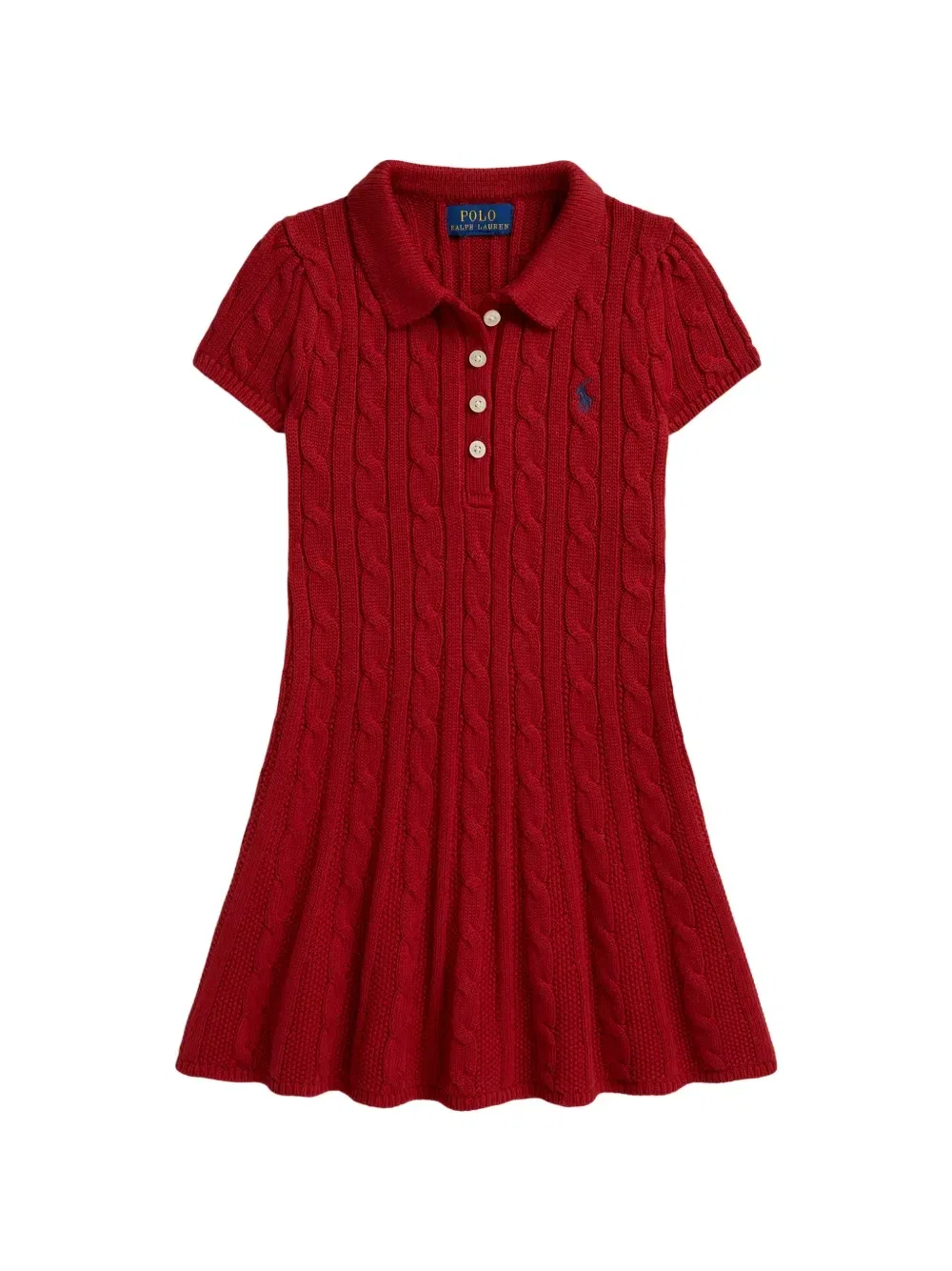 Трикотажное платье с логотипом Pony POLO RALPH LAUREN KIDS, красный