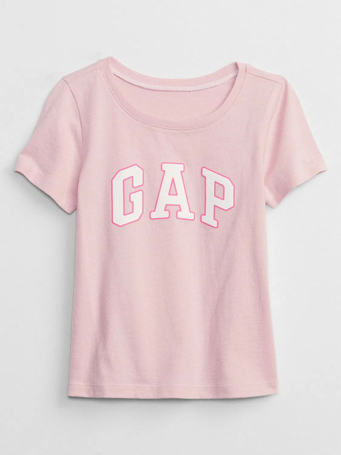 Футболка Gap Pink Logo Short Sleeve, розовая — фото 3