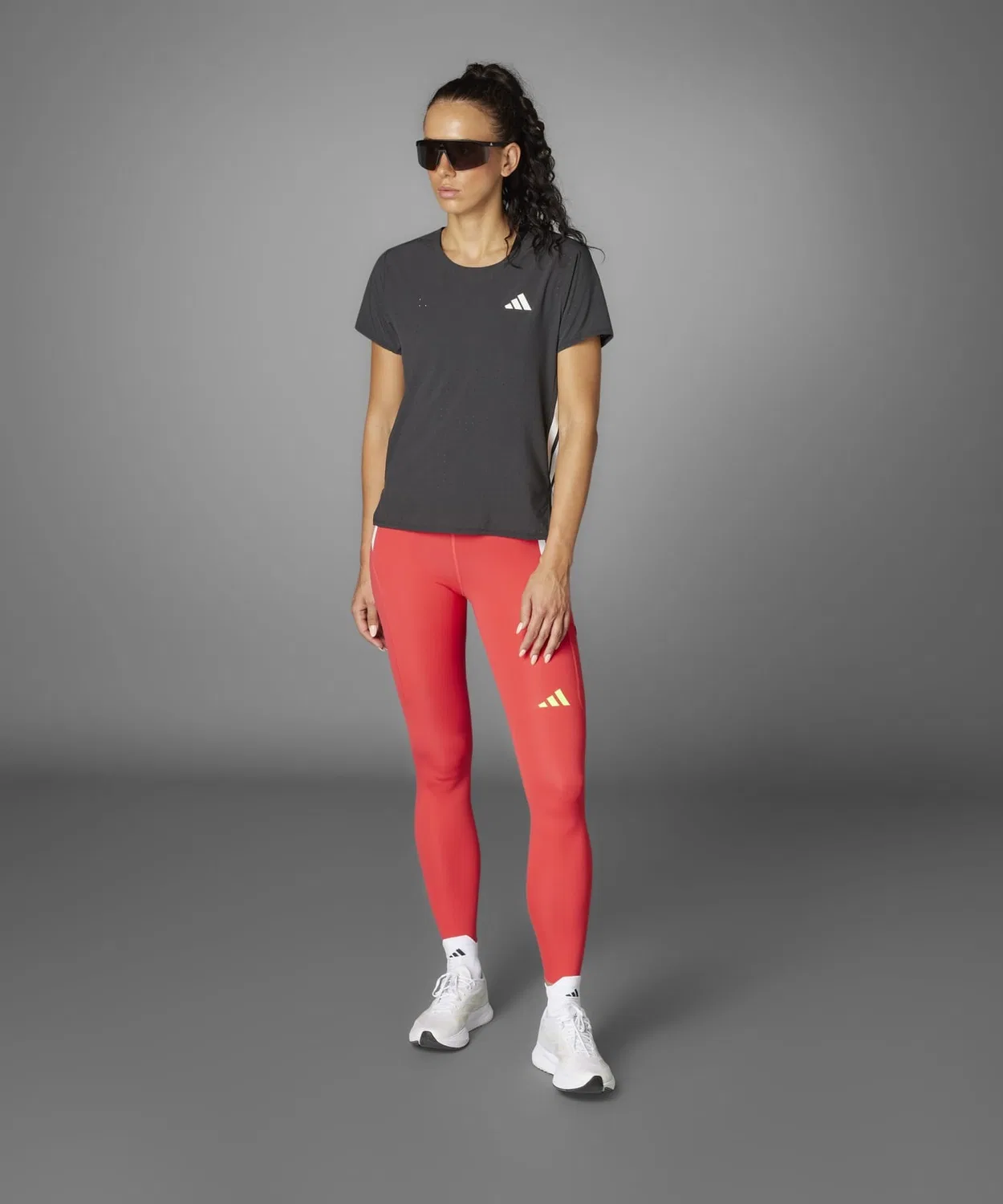 Женская футболка с принтом Adizero Adidas, Черный — фото 3
