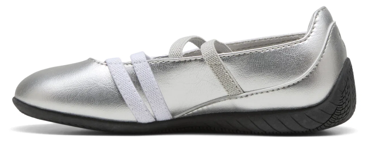 Кроссовки для девочек Speedcat Ballet PUMA, серый/белый — фото 2