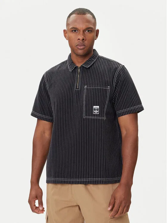 Поло loose fit Wabash Adidas, черный