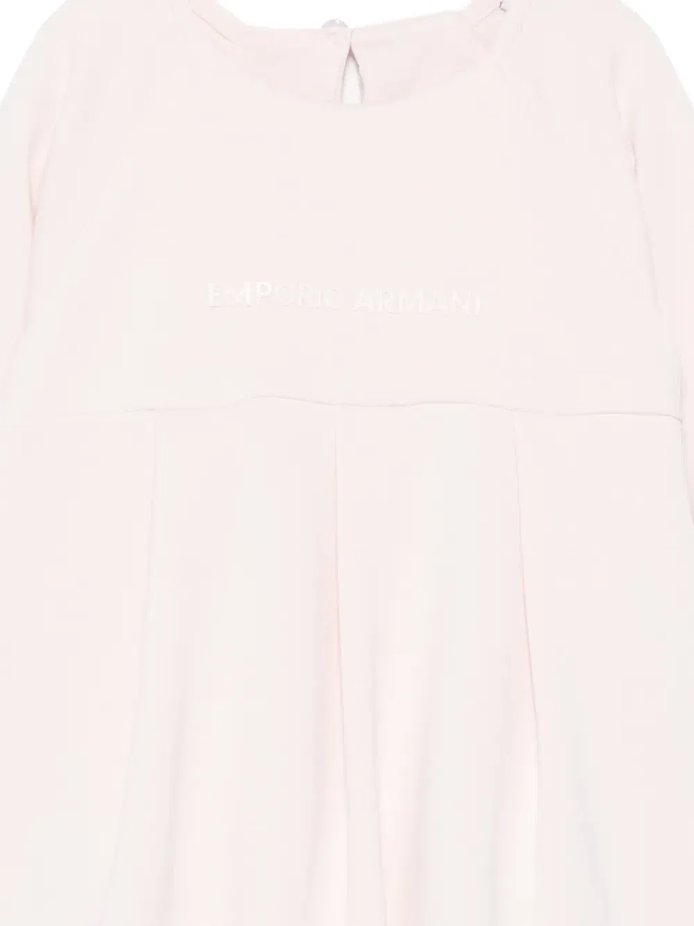 Плиссированное платье с логотипом Emporio Armani Kids, розовый — фото 3