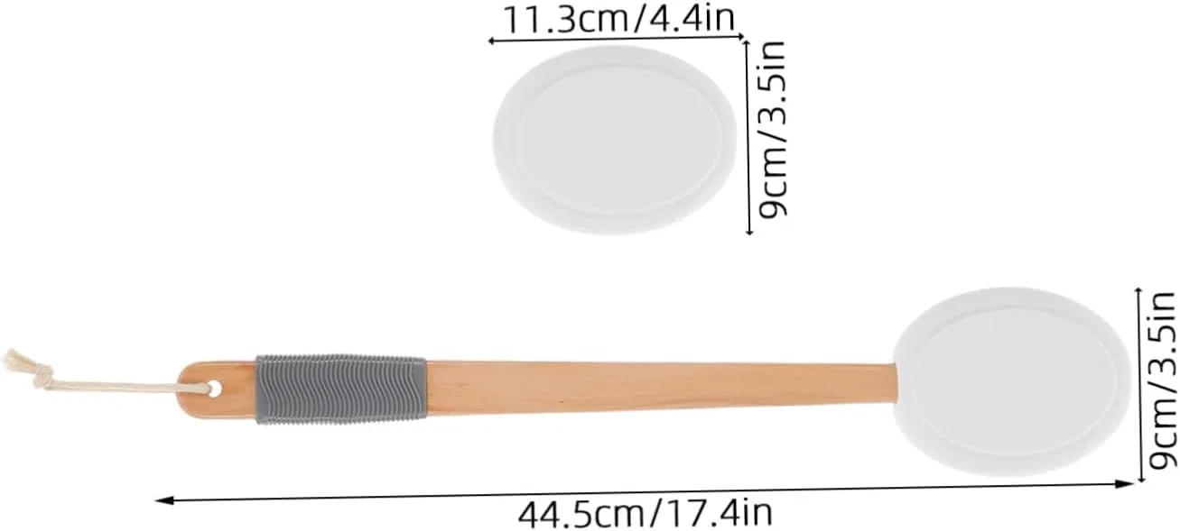 Аппликатор для лосьона для спины DEARMAMY, с длинной ручкой, 44.5x9x2.8 см, белый — фото 2