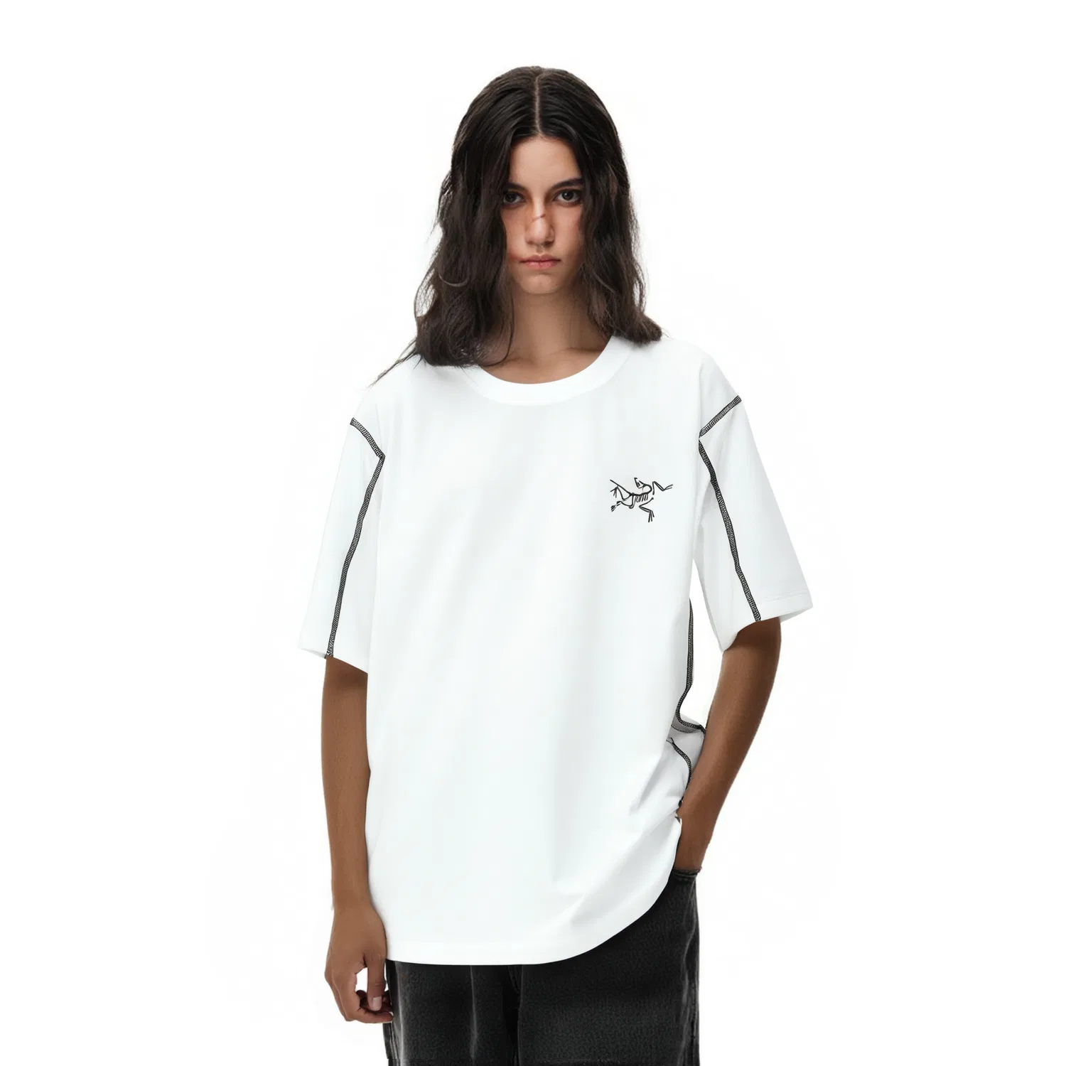 Футболка хлопковая белая Arcteryx, White Light — фото 4