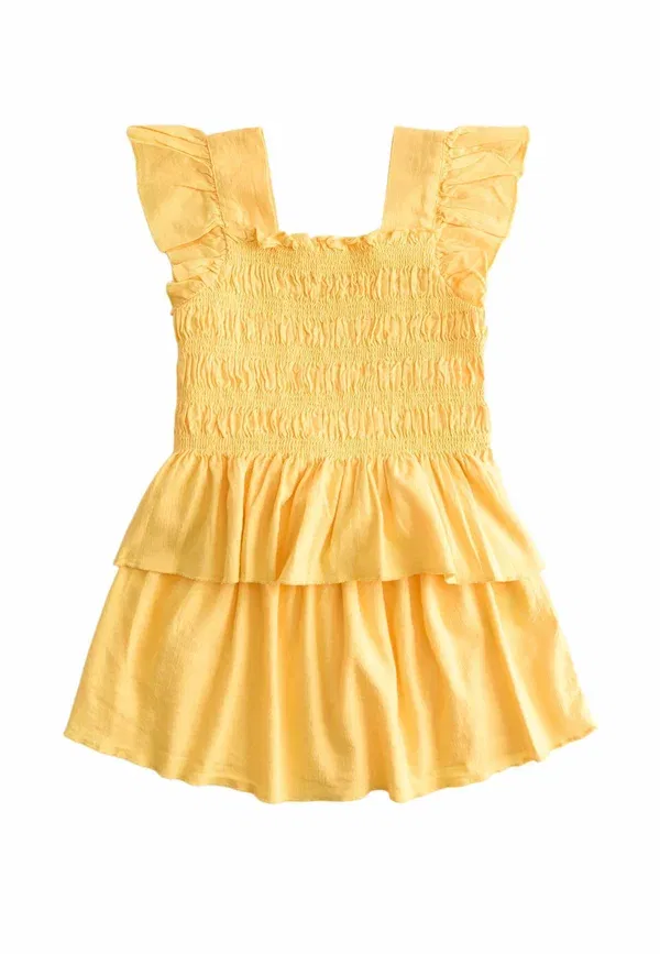Юбка мини с эластичной талией Set Marks & Spencer, yellow, желтый — фото 2
