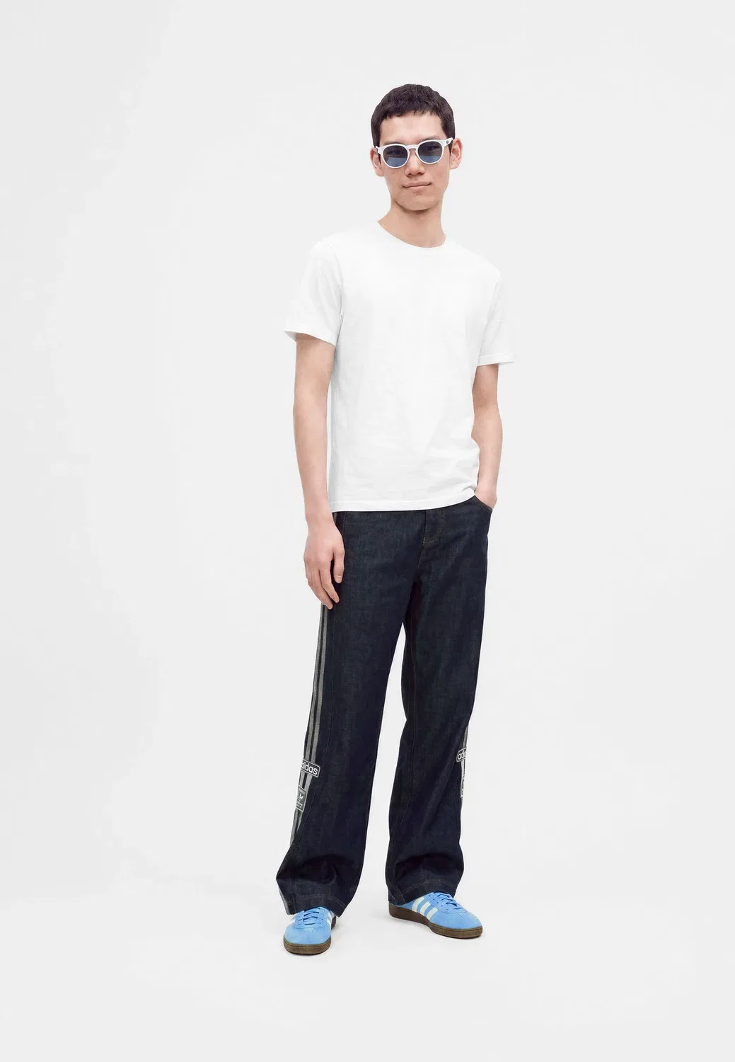 Джинсы Adibreak унисекс свободного кроя Adidas Originals, Indigo Denim — фото 2