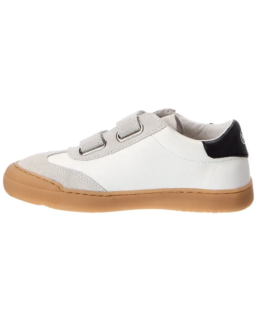 Детские кроссовки на липучках из кожи и замши Naturino Riby VL, White — фото 2