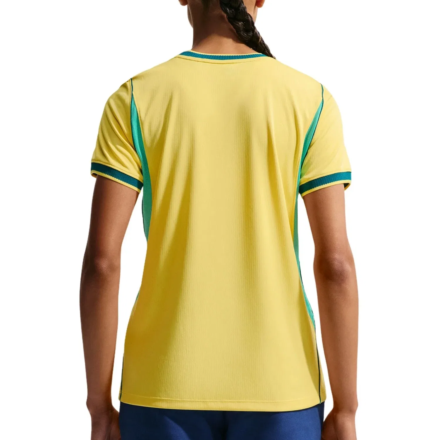 Женская футболка-джерси с длинным рукавом Nike Brazil 2026 Stadium Home Dri-FIT Replica Jersey, желтый — фото 2